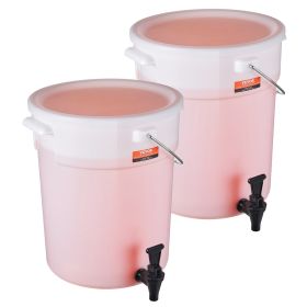 Beverage Dispenser, 5 Gallon Drink Dispensers for Parties, Plastic Juice Dispenser with Spigot and Lid, Iced Tea Lemonade Juice Water Dispenser
