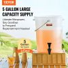 Beverage Dispenser, 5 Gallon Drink Dispensers for Parties, Plastic Juice Dispenser with Spigot and Lid, Iced Tea Lemonade Juice Water Dispenser