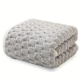 Waffle Ultra-soft Bath Towel 4/1pc, Super Absorbent And Quick-drying Adult Ultra-fine Fiber Towel, Quick-drying Textured Towel, Soft Spa And Fitn (Option: 1pcgray)
